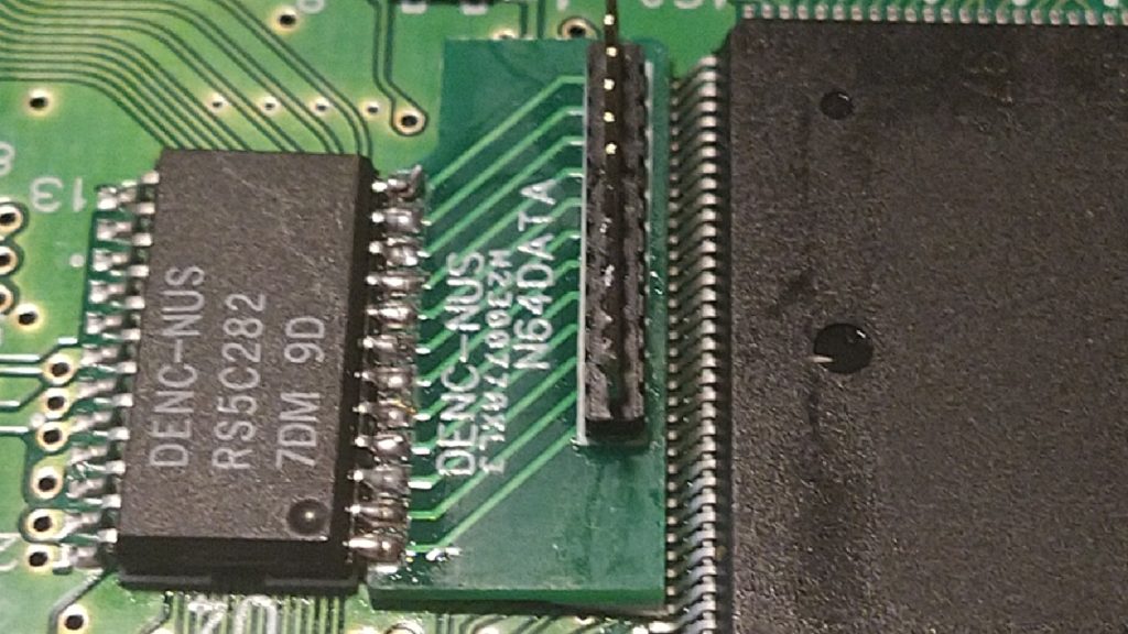Soldando Adaptador al chip de Vídeo de la N64