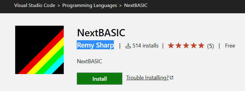 Pluging Visual Studio NextBASIC